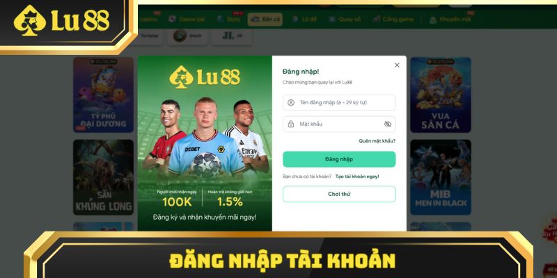 Hướng dẫn đăng nhập tài khoản LU88 nhanh chóng nhất