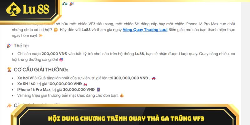 Nội dung quay thả ga trúng VF3